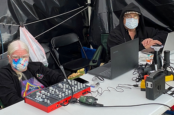Wayne Gillis and Bob Snyder with Radiator and Pangolin Beyond
