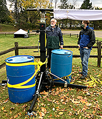 Bill and Wilm Pierson setting up the Vortex screen